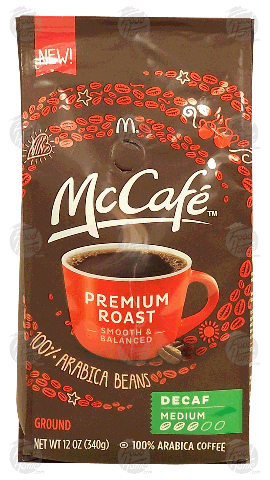 McCafe  premium roast, ground coffee, decaf, medium, 100% arabica coffee Full-Size Picture